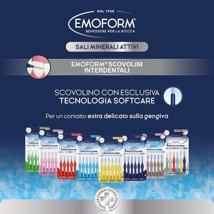 Interdental Brush Emoform With Softcare Technology For Gentle Gum Contact With Soft Bristles - Ergonomic And Non-Slip Handle With Cap - Image 3