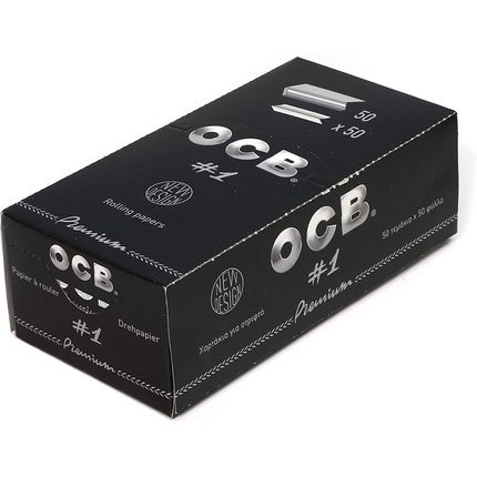 1 Box - Ocb Single Premium No1 Rolling Paper Regular Size 70Mm - 2500