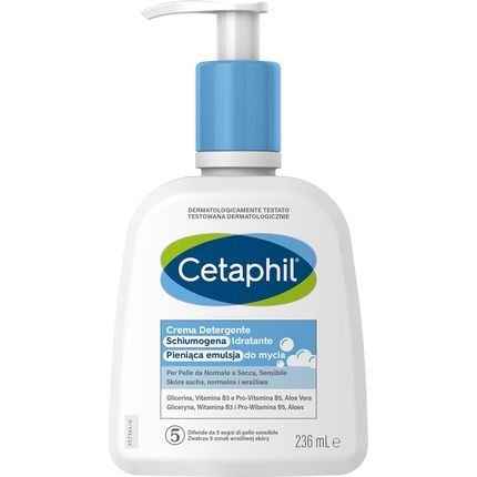 Cetaphil Moisturizing Foam Cleanser For Normal, Dry, And Sensitive Skin With Aloe Vera 236Ml