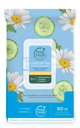 Petal Fresh Pure Comforting Cucumber & Chamomile Cleansing Wipes