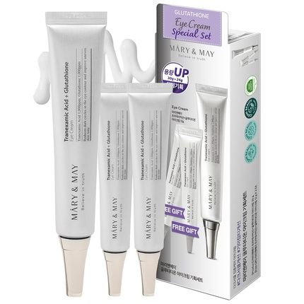 Mary&May Glutathione Eye Cream Special Set - Powerful Antioxidant Reduces Dark Circles