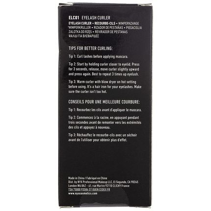 Nyx Professional Makeup Eyelash Curler With Silicone Pad For Gentle And Voluminous Curls With Replacement Rubber - Image 3