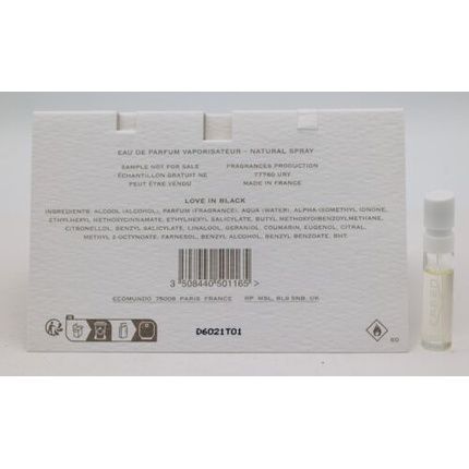 Official Creed Carded Sample Love In Black 1.5Ml / 0.05 Oz