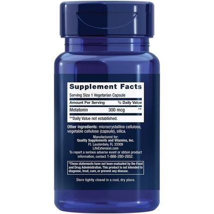 Life Extension Melatonin 300 Mcg Gentle Sleep Support Healthy Circadian