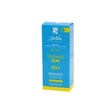 Bionike Defence Sun Face Cream Mat 50+ - Waterproof And Non-Sticky - Smooths And Repairs Skin 50Ml