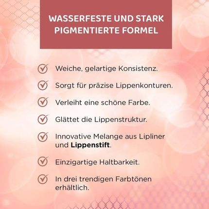 Eveline Cosmetics Variety Gel Lipliner No. 01 Waterproof Permanent - Image 3