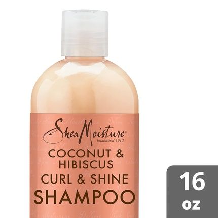 Shea Moisture Coconut & Hibiscus Curl & Shine Shampoo With Shea Butter, Coconut Oil, And Vitamin E - Family Size 16 Fl Oz - Image 3