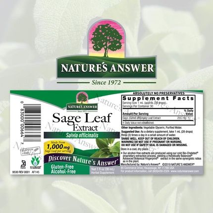 Nature'S Answer Sage Alcohol-Free 1 Fl Oz (30 Ml)