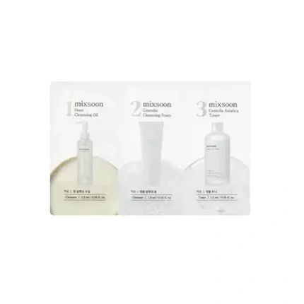 Mixsoon Bean Cleansing Oil Centella Cleansing Foam Centella Asiatica Toner Sachet 15Ml Each