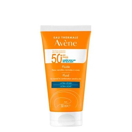 Avene Ultra Light Fluid Spf 50 For Face And Neck 50 Ml Ideal For Normal To Combination Skin