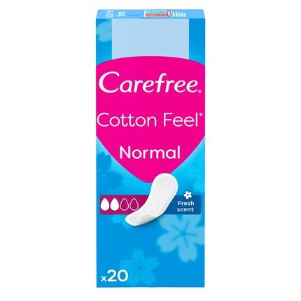 Carefree Normal With Cotton Extract Hygiene Pads Fresh Scent 20 Pieces