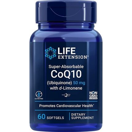 Life Extension Super-Absorbable Coq10 50Mg With D-Limonene Heart Health Support Supplement 60 Softgels