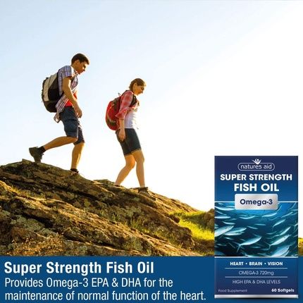 Natures Aid Super Strength Fish Oil Omega-3 60 Softgels - Image 3