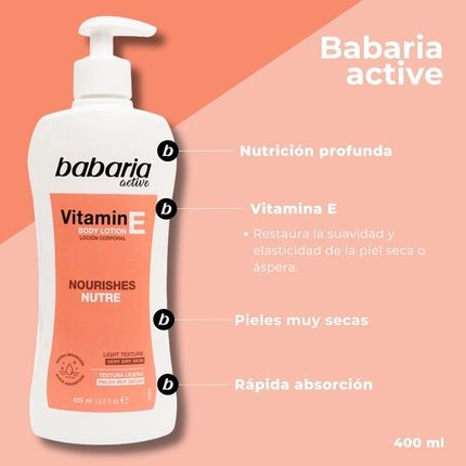 Babaria Body Cream With Vitamin E 400Ml - Image 3