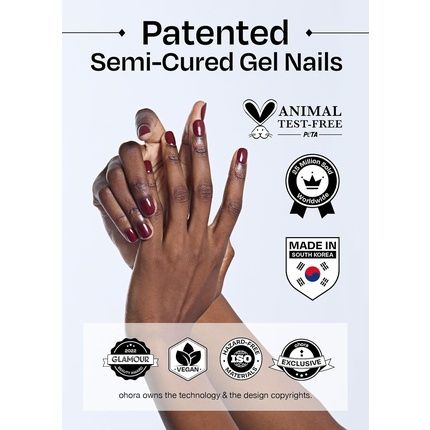 Ohora Semi Cured Gel Nail Strips Silky Marble - White Patterned - Image 3