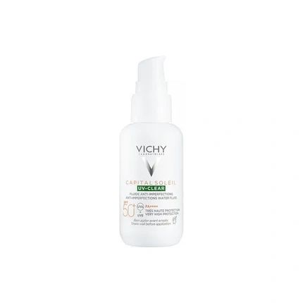 Vichy Capital Soleil Uvclear Spf 50 40Ml High Protection Sunscreen For Imperfectionprone Skin