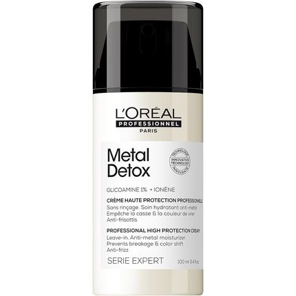 L'Oreal Professionnel Metal Detox Anti-Metal High Protection Cream Leave-In Treatment For Damaged Hair 100Ml