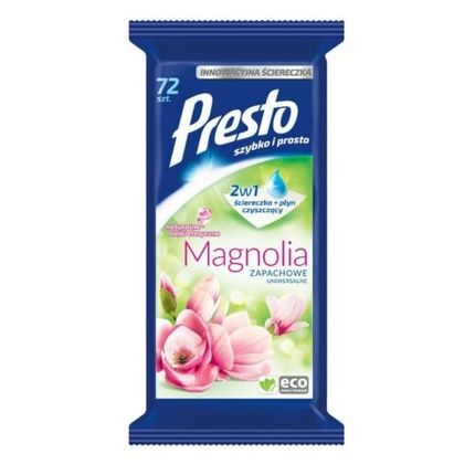 Presto Cleaning Wipes + Liquid 2In1 Universal Magnolia 1P.-72St