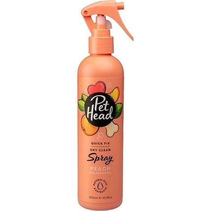 Pet Head Quick Fix Dry Clean Spray, 90433A, Peach, 300 Ml Pack Of 1