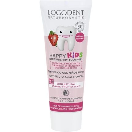Logona Logodent Happy Kids Strawberry Tooth Gel 50Ml