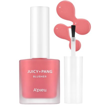 A'Pieu Juicy-Pang Water Blusher I'M Strawberry Korean Liquid Blush For Cheeks K Beauty Makeup 1 Count