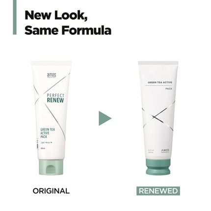 Amos Professional Green Tea Active Hair & Scalp Pack L Anti-Aging For Fine Hair