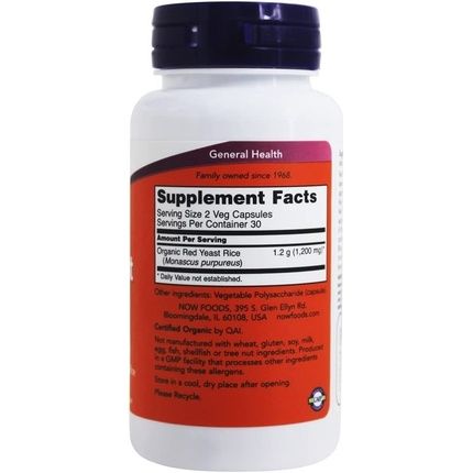 Red Yeast Rice 600 Mg 60 Vegicaps