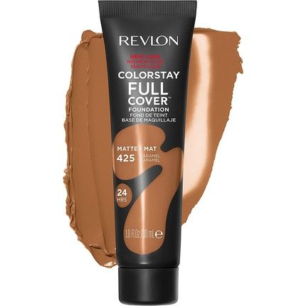 Revlon Colorstay Full Cover Longwear Matte Foundation Heat & Sweat Resistant Lightweight Face Makeup 30Ml 425 Caramel