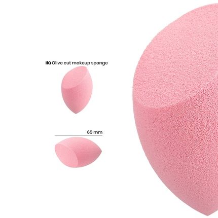 T4B Ilu Olive Cut Shaped Pink Makeup Sponge - Image 3