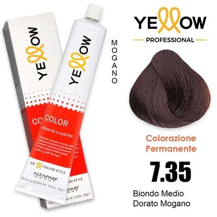 Yellow Alfaparf Yellow Color Permanent 7.35 - 100Ml