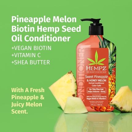 Hempz Biotin Conditioner Sweet Pineapple & Honey Melon For Thin/Fine Hair