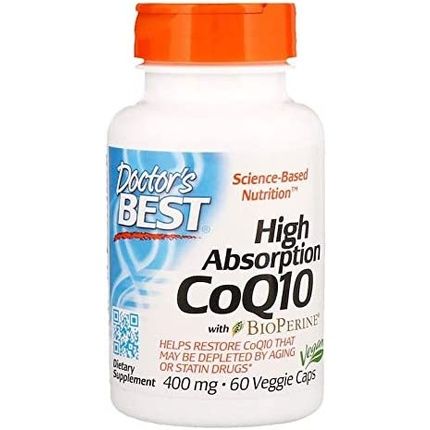Doctor'S Best High Absorption Coq10 With Bioperine 400Mg 60 Veggie Caps