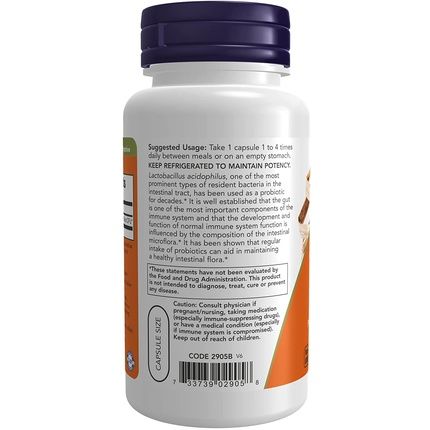 Now Foods Acidophilus, 100 Caps 2 Billion - Image 3