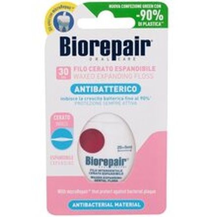 Biorepair Antibacterial Waxed Expanding Floss For Sensitive Gums