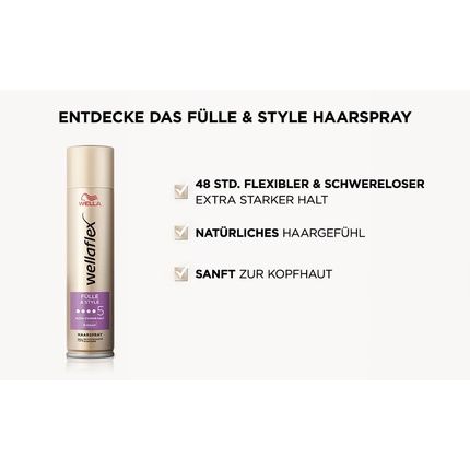 Wellaflex Volume & Style Hair Spray For Women 250Ml - Image 3