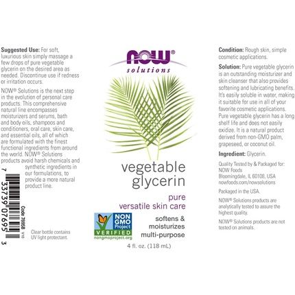 Now Foods Vegetable Glycerine 4 Ounce