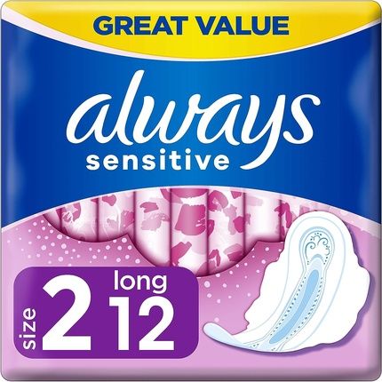 Always Sensitive Pads With Wings Ultra Long 12 Pads Size 2
