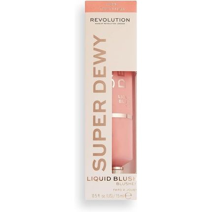 Makeup Revolution Superdewy Liquid Blusher Highly Pigmented Buildable Formula Fake The Flush 15Ml - Image 3