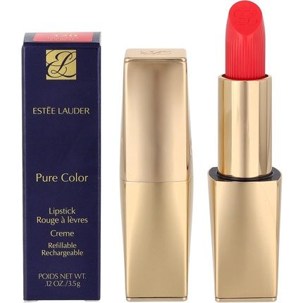 E. Lauder Pure Color Creme Lipstick No. 320 Defiant Coral 3.5G