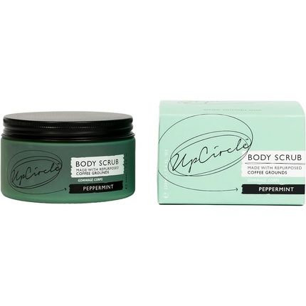 Upcircle Peeling Coffee Body Scrub With Peppermint 220Ml - Sea Salt, Eucalyptus + Coconut Oil - Fights Cellulite + Stretch Marks - Natural, Vegan Scrub For Soft, Smooth Skin