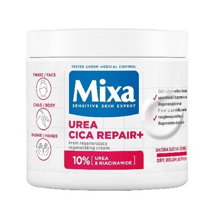 Mixa Urea Cica Repair+ Regenerating Cream For Face And Body 400Ml