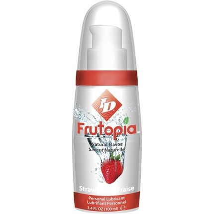 Id Frutopia Strawberry Flavored Water Based Personal Lubricant 3.4 Fl Oz Bottle