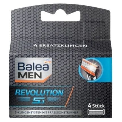Balea Men Deluxe Razor Set - 4-Pack Refillable Cartridges