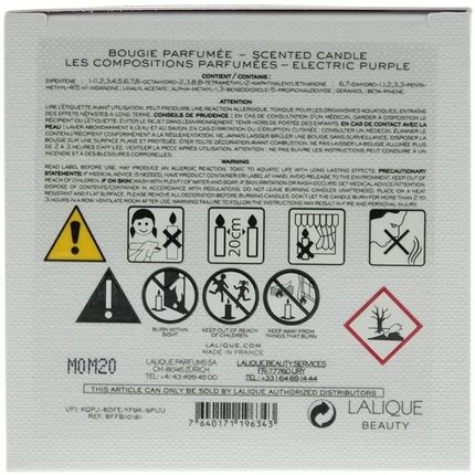 Lalique Electric Purple Candle 190G - Image 3