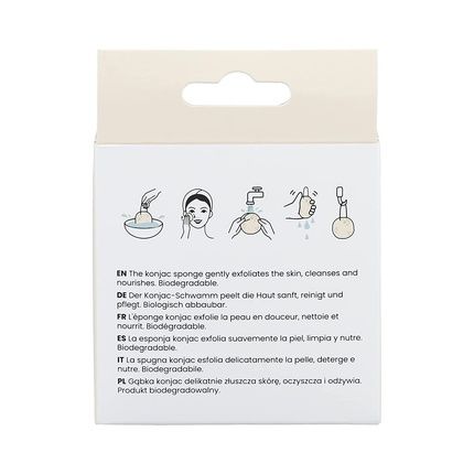 T4B Ilu Konjac Makeup Sponge With Cord - White - Image 3