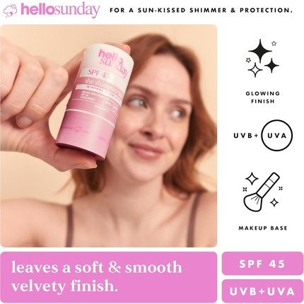 Hello Sunday The Shimmer One Mineral Glow Stick Spf 45 With Hyaluronic Acid - Image 3