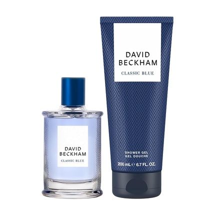 David Beckham Classic Blue Gift Set Eau De Toilette & Shower Gel For Him
