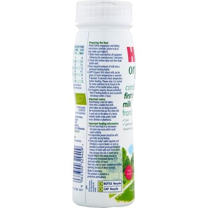 Hipp Organic 1 1St Baby Milk Formula Ready To Feed Liquid 200Ml Pack Of 6 200
