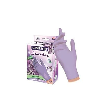 قفازات Guanti 40 Lavender S-M خالية من البودرة للبستنة