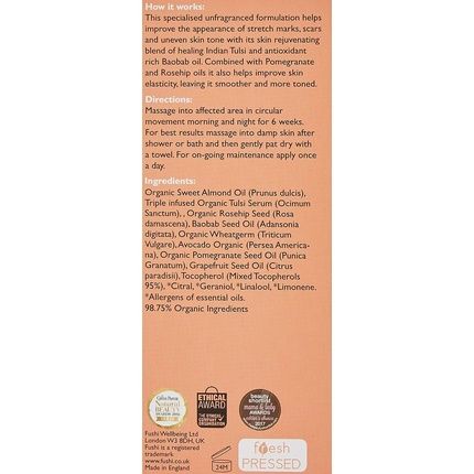 Fushi Really Good Stretch Mark Oil 100Ml - Best For Stretch Marks, Scars, Dehydrated Skin And Uneven Skin Tone - Unfragranced Natural Formulation - Triple Strength Indian Tulsi - Ethical And Vegan - Image 3